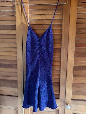 Vintage 80s/90s Jo. Intimates Purple Floral Romper Size M | Made in Hong Kong